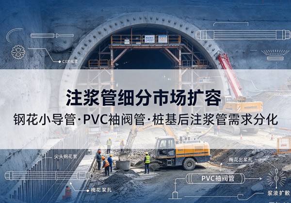长海注浆管细分市场扩容，隧道钢花小导管、PVC 袖阀管、桩基后注浆管需求分化